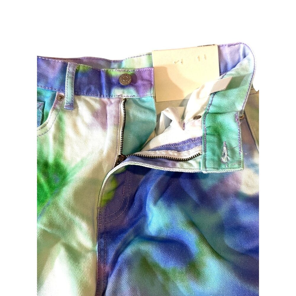Womens Tie-Dye 28" High-Waist Denim Pants By BDG Urban Outfitters - Picture 2 of 13